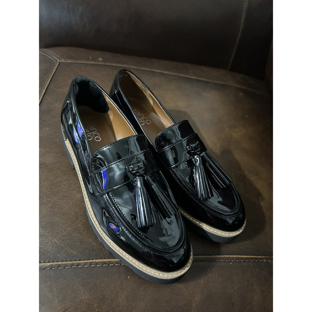 Franco Sarto Carolynn‎ Platform Black Loafer Womens Size 7